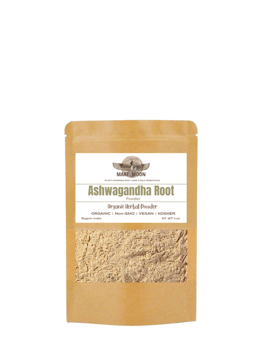 Ashwagandha Root Powder 1 oz - Organic Herbs | Non-GMO | Vegan | Kosher | Caffeine Free | No Fillers | No Additives
