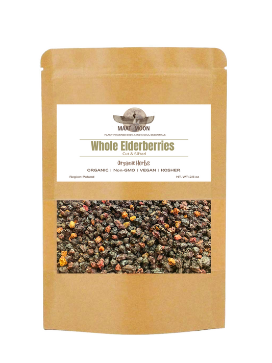 Whole Elderberries 2.5 oz - Organic Herbs | Cut & Sifted