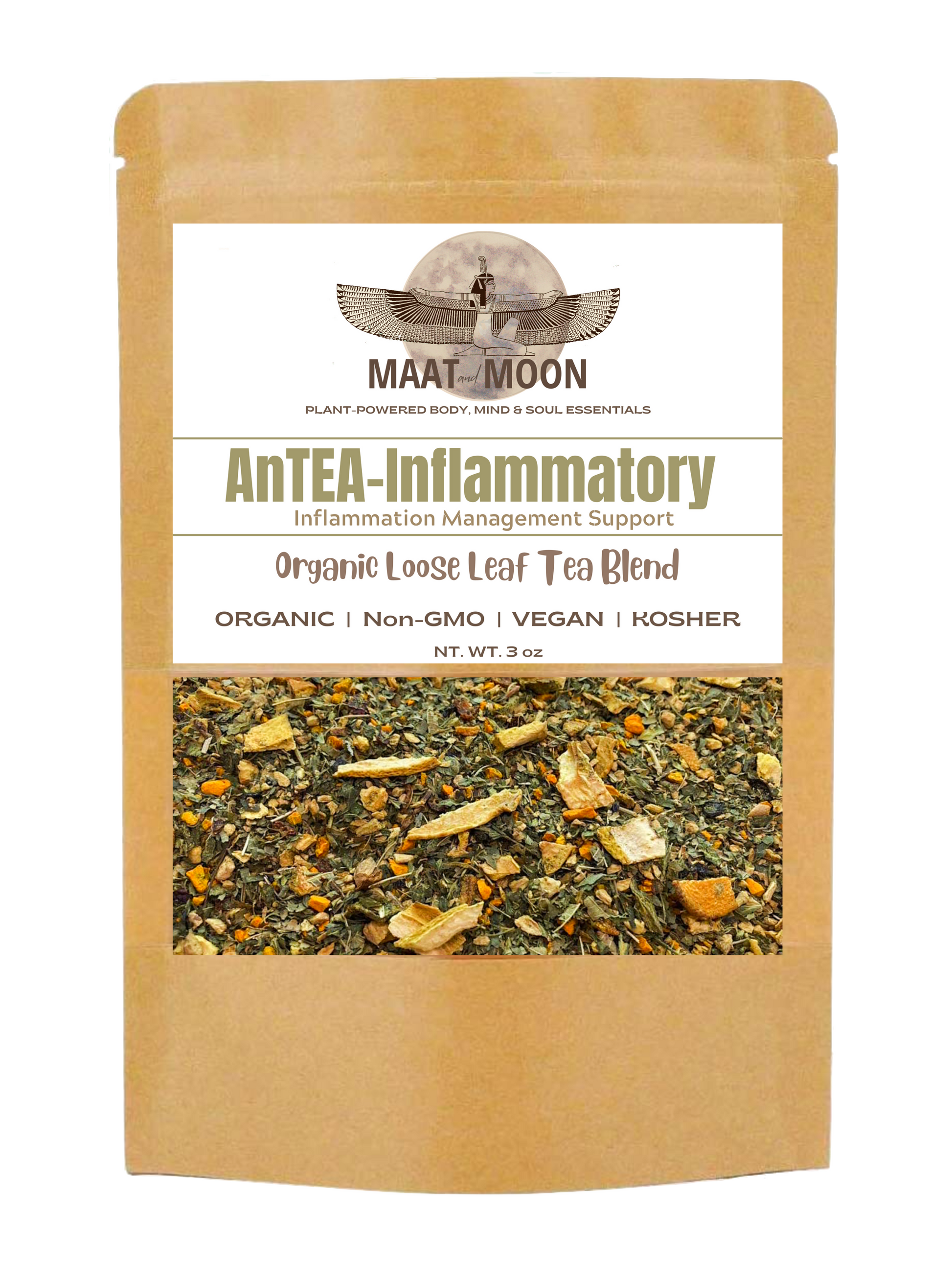 AnTEA-Inflammatory Loose Leaf Tea  | Organic & Non-GMO | Soothe Inflammation Naturally | Organic Herbs & Non-GMO | 3 oz 