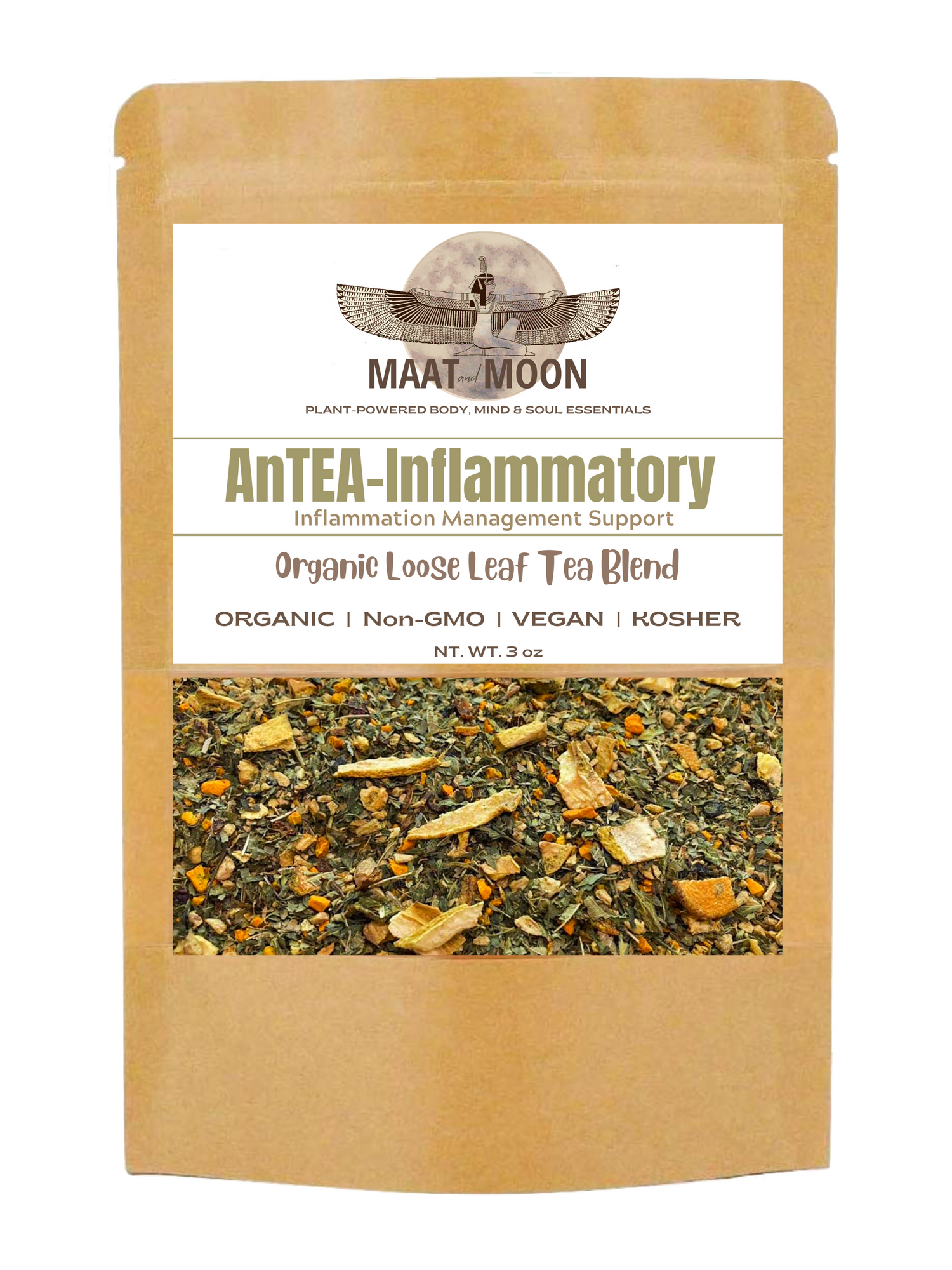 AnTEA-Inflammatory Loose Leaf Tea  | Organic & Non-GMO | Soothe Inflammation Naturally | Organic Herbs & Non-GMO | 3 oz 