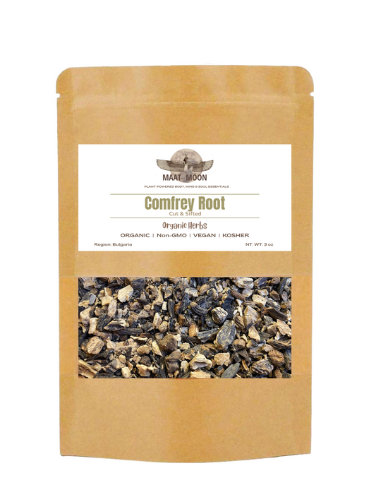 Comfrey Root 3 oz - Organic Herbs | Cut & Sifted