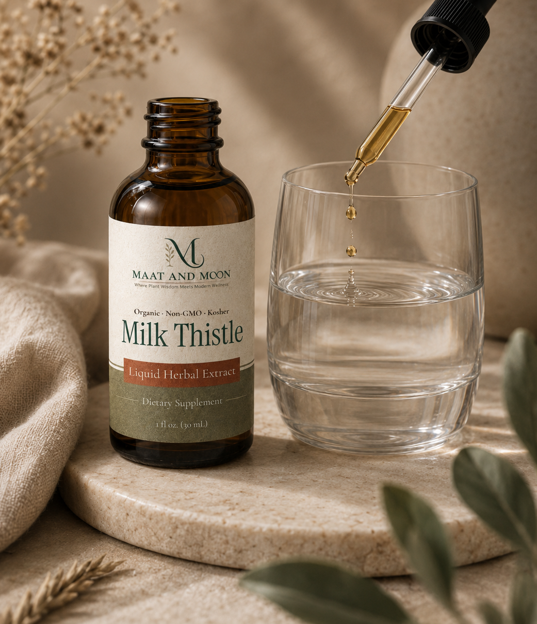 Organic Milk Thistle Tincture | Liquid Herbal Extract – 1 oz